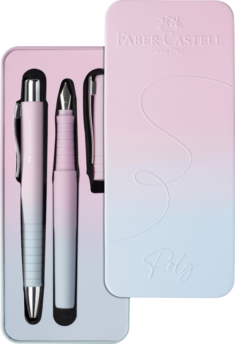 Set Stilou M + Pix Xb Poly Flow Roz-Bleu, Faber-Castell [2]