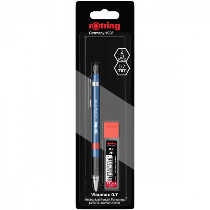 Set Visumax 0.7 + etui mine 4 culori carcasa: black, blue, red, green Rotring [2]