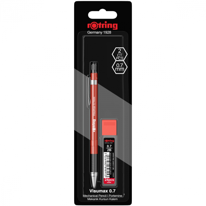 Set Visumax 0.7 + etui mine 4 culori carcasa: black, blue, red, green Rotring [4]