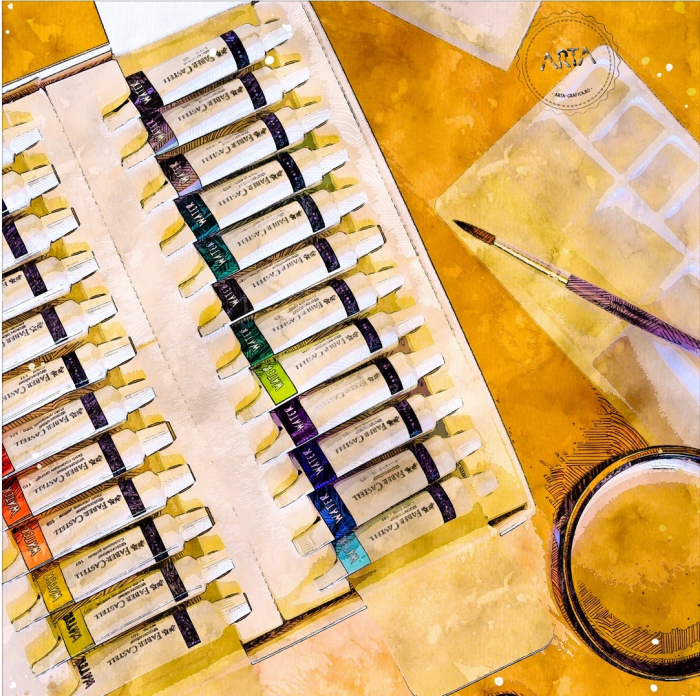 Tempera Acuarele 24 culori + paleta Faber-Castell [5]