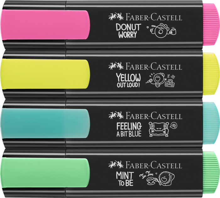Textmarker Set 4 Graffiti Cutie Carton, Faber-Castell [2]