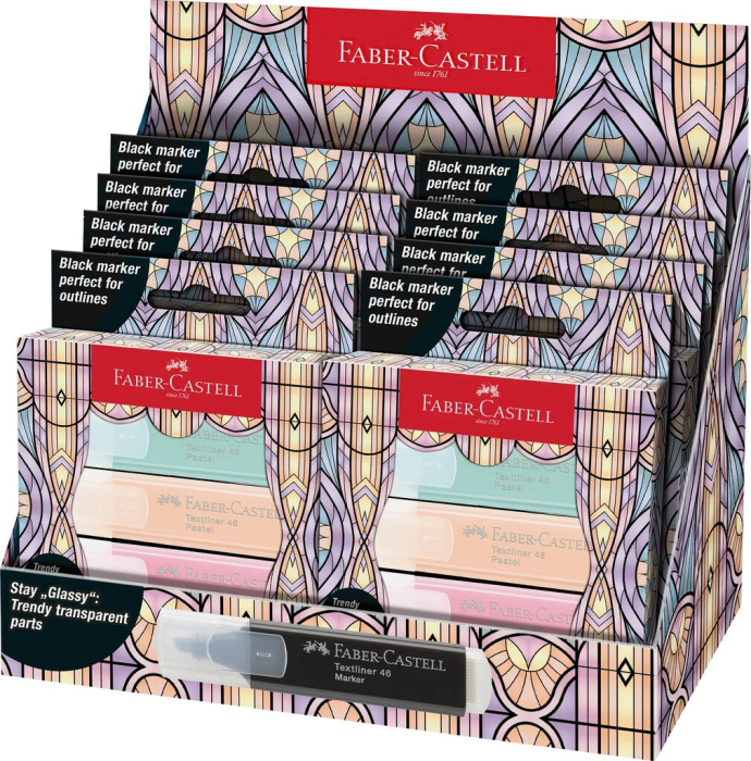 Textmarker Set 4 Pastel Editie Speciala Glassy, Faber-Castell [3]