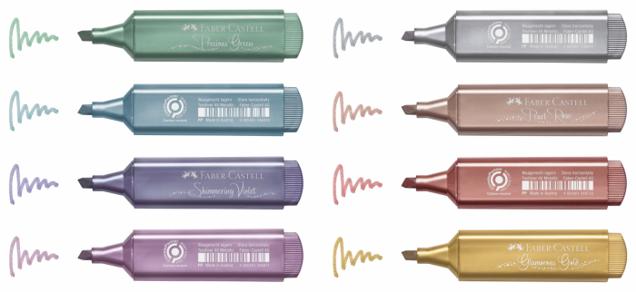 Textmarkere Metalizate Set 8 bucati Faber-Castell [3]