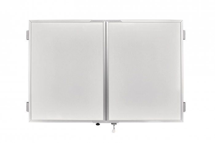Whiteboard Ferroscript 1200x900mm cu 2 aripi laterale Magnetoplan [2]