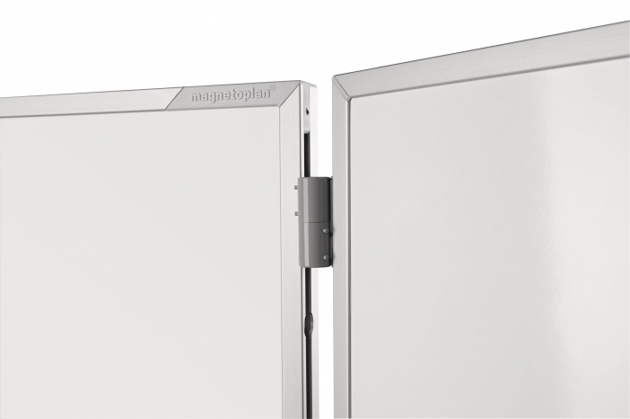 Whiteboard Ferroscript 1200x900mm cu 2 aripi laterale Magnetoplan [3]