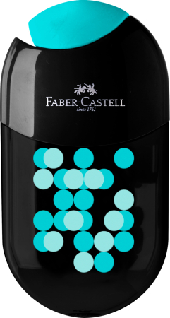 Brand - Ascutitoare Cu Radiera Two Tone Negru Cul Asortate 2022, Faber-Castell