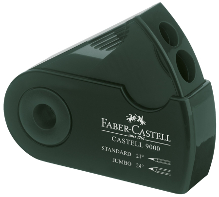 Brand - Ascutitoare Plastic Dubla Sleeve Verde, Faber-Castell