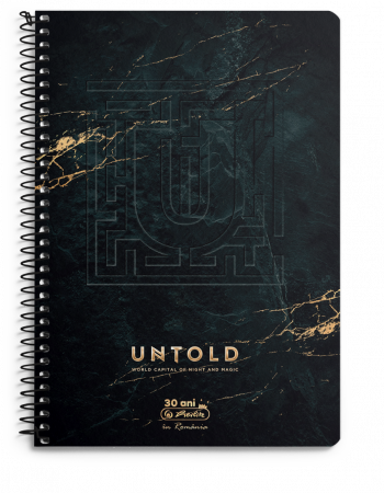 Caiete - Caiet A4 100F cu Spirala Patratele UNTOLD, Herlitz