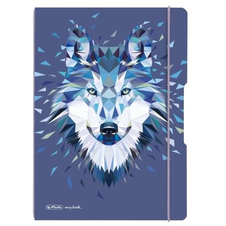 Brand - Caiet my.book flex A5, 40 file, dictando, motiv Wild Animals Wolf, Herlitz