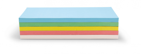 Afisare si prezentare - Carduri comunicare MAGNETOPLAN adezive dreptunghiulare 205x95 mm, 250 buc/set, 5 culori asortate