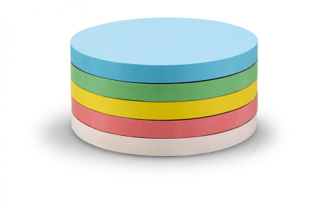 Afisare si prezentare - Carduri comunicare MAGNETOPLAN adezive rotunde diametrul 95 mm, 250 buc/set, 5 culori asortate