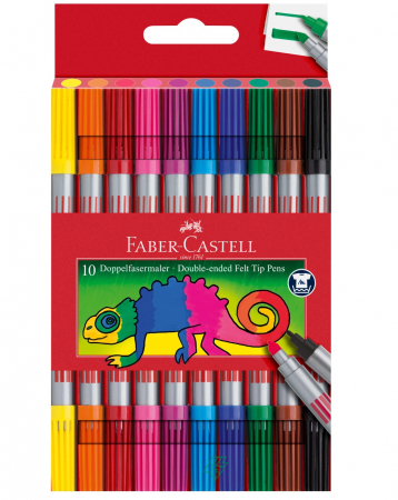 Faber-Castell - Carioca 10 Culori 2 Capete Faber-Castell