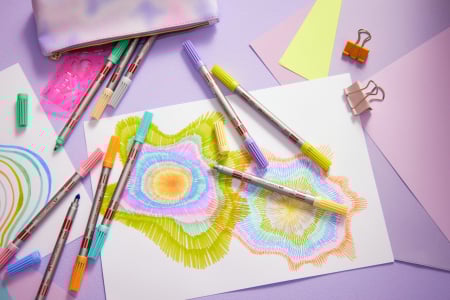 Carioca 10 Culori Pastel 2 Capete Faber-Castell [1]