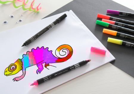 Carioca 10 Culori Neon 2 Capete Faber-Castell [2]