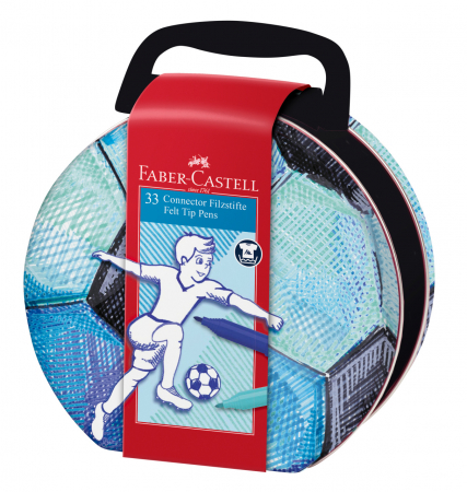Carioci - Carioci 33 Culori Fotbal Connector Faber-Castell