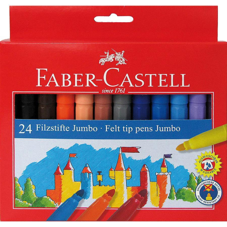 Carioci - Carioci Jumbo 24 culori Faber-Castell