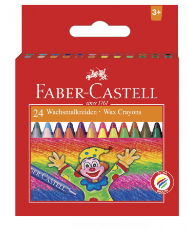 Creioane cerate - Creioane Cerate Clown 24 culori Faber-Castell