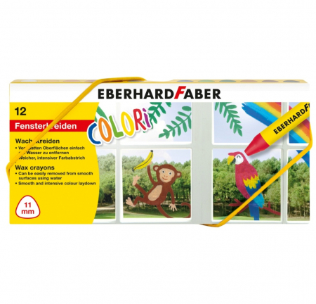 EberhardFaber - Creioane Cerate pentru Sticla 12 Culori EBERHARD FABER