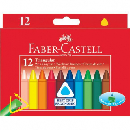 Creioane cerate - Creioane Cerate Triunghiulare Faber-Castell