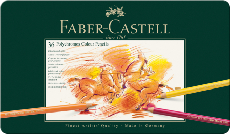 Creioane Colorate 36 Culori Polychromos, Faber-Castell