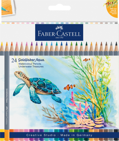 Brand - Creioane Colorate Aquarelle 24 Culori Goldfaber Tropical Collection, Faber-Castell