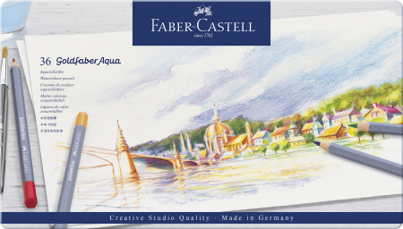 Brand - Creioane Colorate Aquarelle 36 Culori Goldfaber Cut. Metal Faber, Faber-Castell