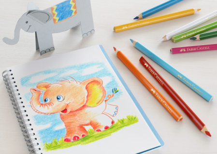 Creioane Colorate Triunghiulare Jumbo 12 culori Faber-Castell [2]