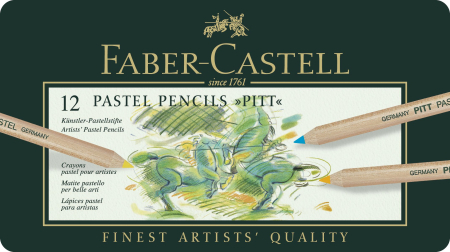 Brand - Creioane Pastel Pitt 12 Culori, Faber-Castell