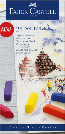 Brand - Creioane Pastel Soft Mini 24 Culori, Faber-Castell