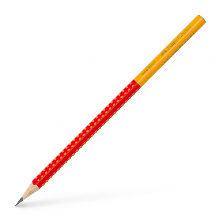 Creioane grafit - Creion Grafit B GRIP 2001 Two Tone Rosu Faber-Castell