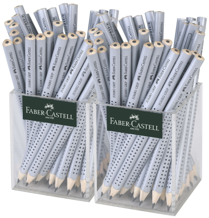 Brand - Creion Grafit Fara Guma Jumbo 2*36 Cutie Plastic, Faber-Castell