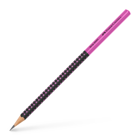 Brand - Creion Grafit Hb Grip 2001 Two Tone Negru-Roz 2022, Faber-Castell