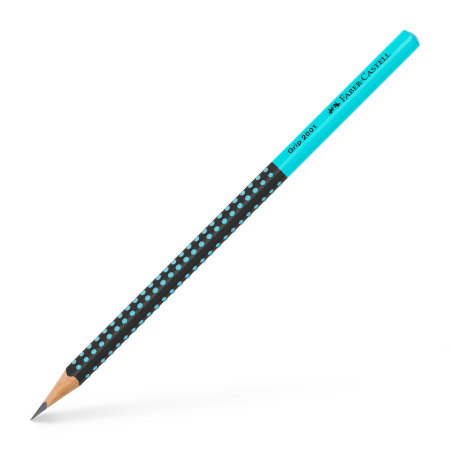 Brand - Creion Grafit Hb Grip 2001 Two Tone Negru-Turcoaz 2022, Faber-Castell