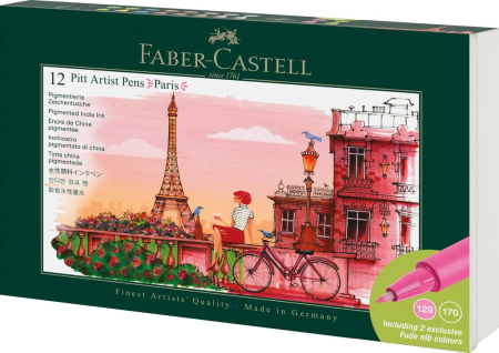 Brand - Cutie 12 Culori Pitt Artist Pen Cities Paris, Faber-Castell