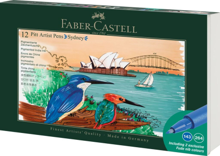 Brand - Cutie 12 Culori Pitt Artist Pen Cities Sydney, Faber-Castell