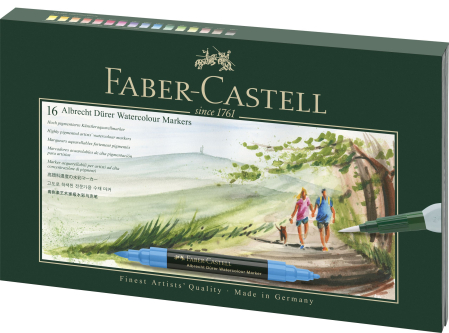 Brand - Cutie Cadou 16 Markere Solubile A.Durer + Accesorii, Faber-Castell