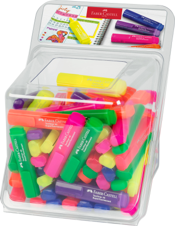 Brand - Display 100 Textmarkere Superfluorescente, Faber-Castell