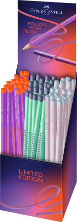 Brand - Display 72 Creioane Grafit Grip 2001 Flow Culori Asortate, Faber-Castell