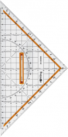 Rigle - Echer 45/25 - 22 cm WH Rotring