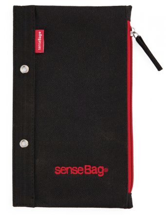 Brand - ETUI SenseBag cu fermoar si perforatii negru
