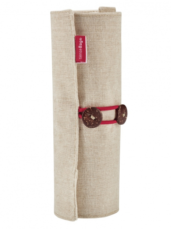 SenseBag - Etui Textil Roll-up Crem pt 18 Instrumente de Desen, SenseBag