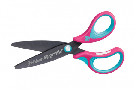 Foarfeca Griffix Lovely Pink Dreptaci 14cm, Pelikan [1]