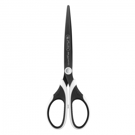 Craft - Foarfeca My.Pen Dreptaci Varf Ascutit 18 CM Negru/alb Herlitz