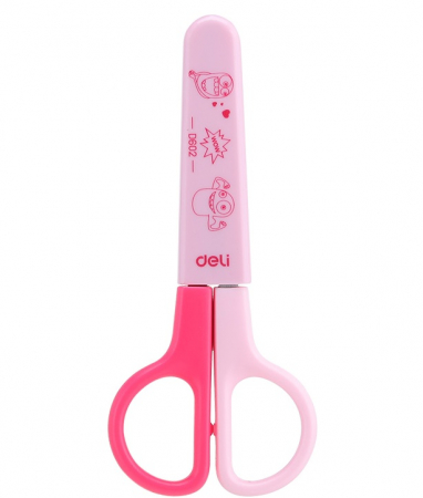 Foarfeca Scolara 12.5cm cu Protectie Plastic, Deli [1]