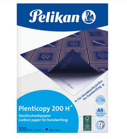 Alte articole de birou - Indigo Carbon A4 100 coli 200H Albastru Scriere manuala, Pelikan