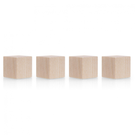 Accesorii Table Whiteboard - Magneti MAGNETOPLAN Design Wood Bej, Cub 20x20x20mm 4 bucati/set