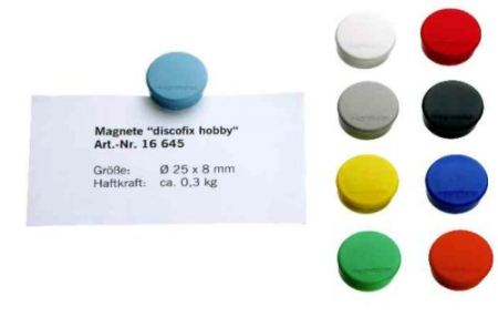 Magneti - Magneti MAGNETOPLAN Discofix HOBBY 25 mm, negru 10 buc/set