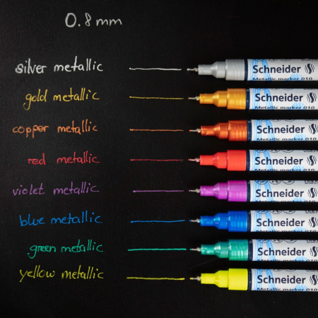 Set 4 Markere metalice Paint-It 010 0,8 mm Set 2, Schneider [3]