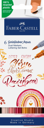 Brand - Marker Solubil 2 Capete Set 6 Buc Boho Goldfaber, Faber-Castell