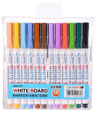 Carioci - Marker Whiteboard Slim Set 12 Buc, Deli